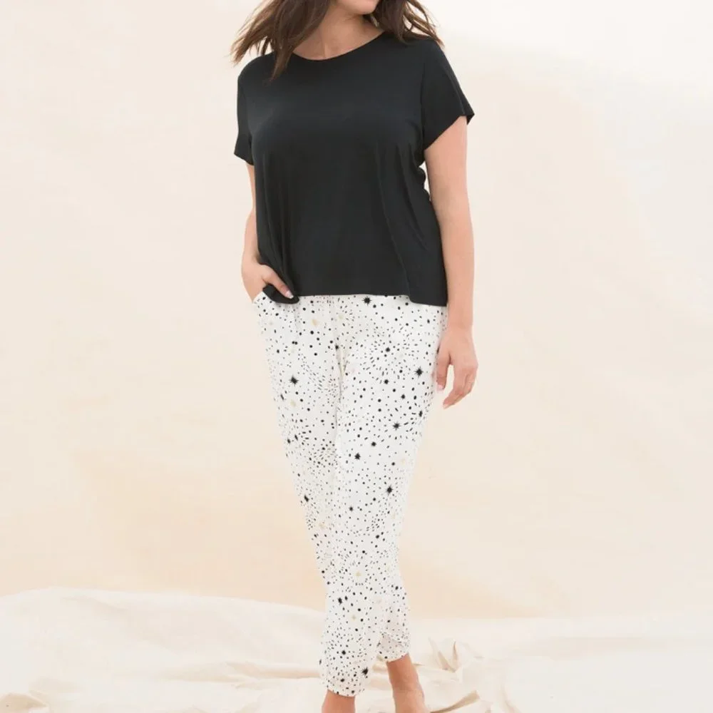 NWT Soma COOL NIGHTS Banded Bottom/Short Sleeve Pajama Set